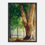 ancient grove nursery wall art in wooden frame