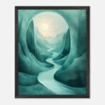 green river nursery wall art with wooden frame