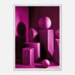 monochrome pink wall art for baby room