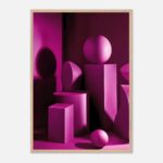 monochrome pink wall art for baby room