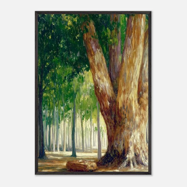 ancient grove nursery wall art in wooden frame