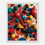 museum quality geometric shapes art for newborn room