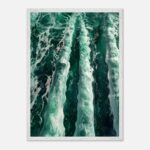 ocean waves nursery wall art with wooden frame