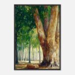 ancient grove nursery wall art in wooden frame