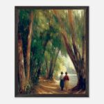 forest walk nursery wall art with wooden frame