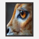 feline eye nursery wildlife wall art with wooden frame