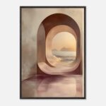 sunset arch nursery wall art with wooden frame