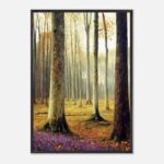 autumn forest calm nursery wall art with wooden frame