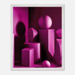 monochrome pink wall art for baby room