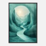 green river nursery wall art with wooden frame