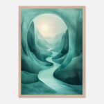 green river nursery wall art with wooden frame