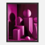 monochrome pink wall art for baby room