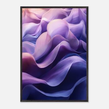 flowing waves nursery wall art with wooden frame