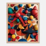 museum quality geometric shapes art for newborn room