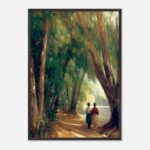 forest walk nursery wall art with wooden frame