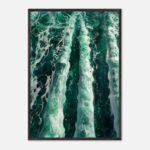 ocean waves nursery wall art with wooden frame