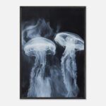 jellyfish nursery wall art with wooden frame