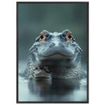 gentle alligator parent baby nursery wall art with wooden frame